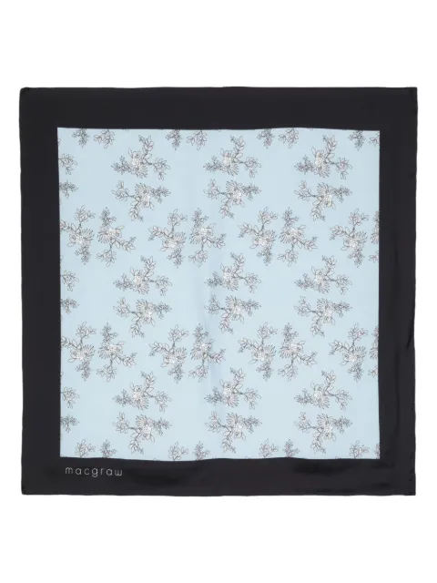 Macgraw floral-print silk scarf Blue SAMANTHASCARFINBLUEFLORALPRINT