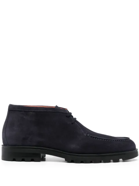Santoni Rock lace-up suede boots Blue MGDC18609NEOBSEYU60