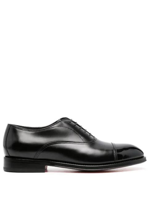 Santoni lace-up leather loafers Black MCJS18344PB1HOBRN01