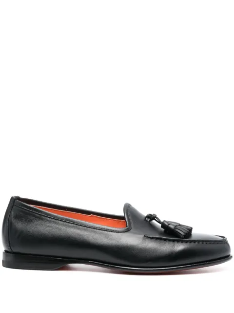 Santoni Andrea tassel-detail leather loafers Black MCAN18515PA1BSLFN01