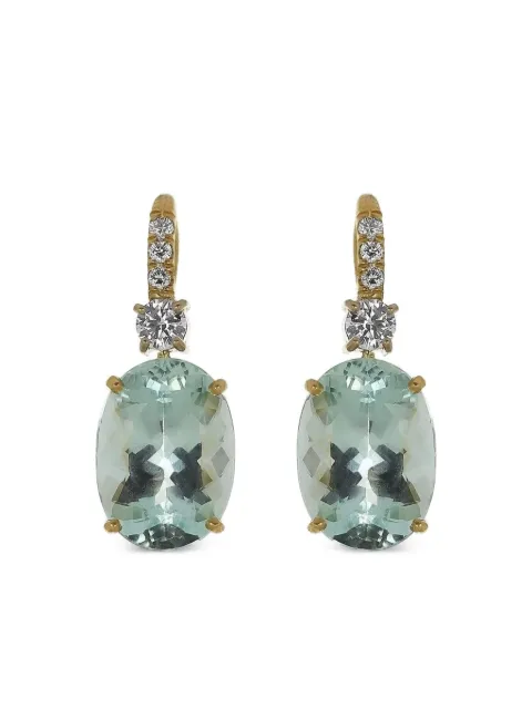 Irene Neuwirth 18K yellow gold Gemmy Gem aquamarine and diamond earrings Gold EOKAQF886X