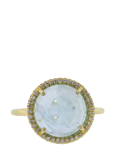 Irene Neuwirth 18kt yellow gold Classic aquamarine and diamond ring Gold R100AQFPVRC1