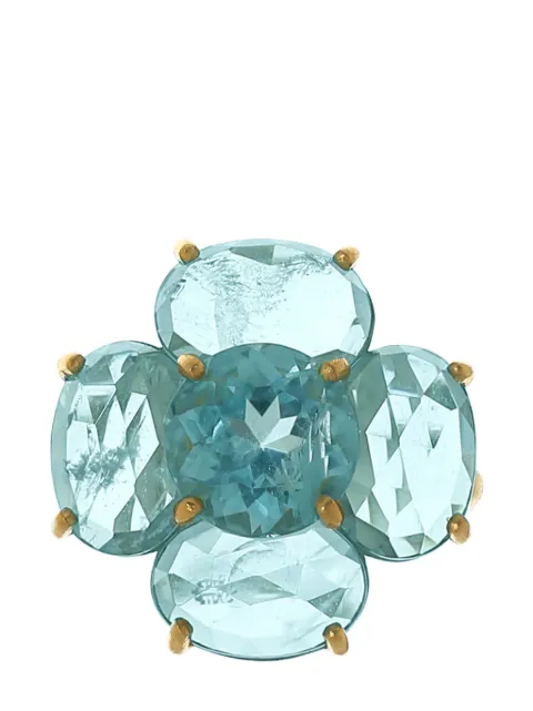 Irene Neuwirth 18kt yellow gold Botanical aquamarine ring Gold R1183AQFRC