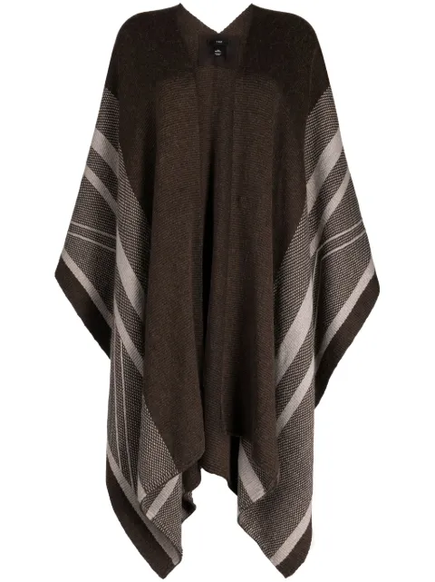 VOZ striped fine-knit duster Brown VM88CHOCOLATECHAMPAGNE