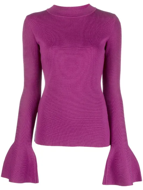 DESTREE Joan flared-sleeve knitted jumper Pink JOANSHIRT