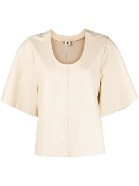 By Malene Birger Wiolas leather top Neutrals Q71846002