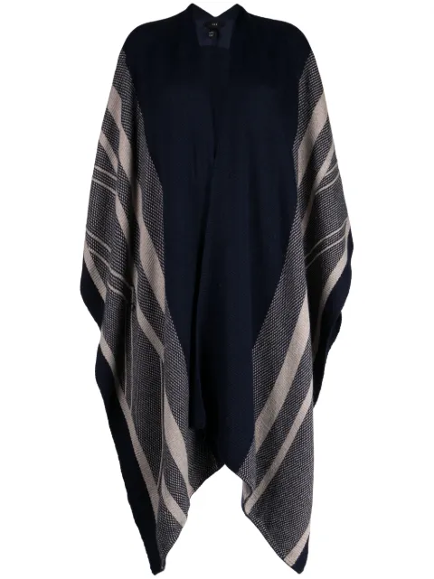 VOZ striped alpaca duster Blue VM88NAVYLIGHTLAVENDAR