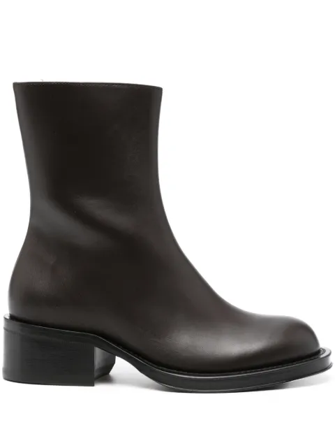 Lanvin zip-fastening leather ankle boots Brown FWBOGI08CARAH23
