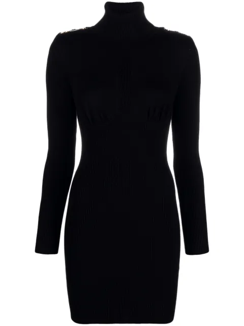 Elisabetta Franchi knitted long-sleeve minidress Black AM18M36E2