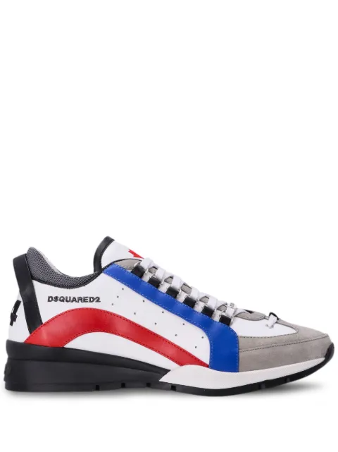 DSQUARED2 logo-embroidered panelled sneakers Grey SNM029913220001
