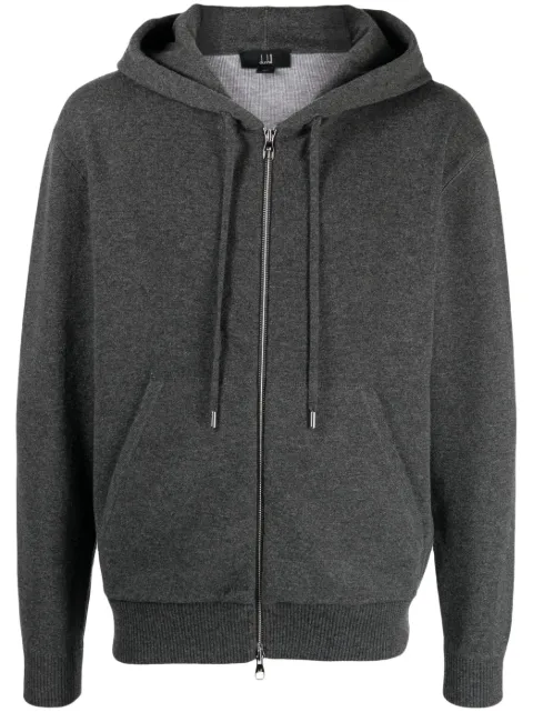 Dunhill long-sleeves zip-up hoodie Grey DU23FK3055S