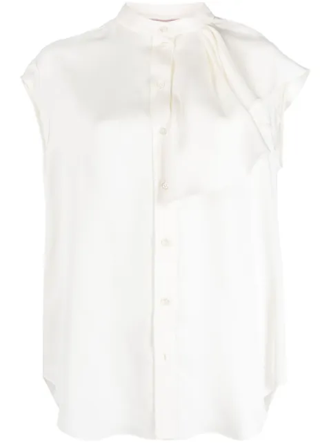 Alexander McQueen sleeveless ruffled blouse White 754616QBAAE