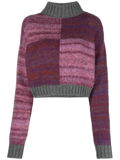 DESTREE Damien mélange-effect knitted jumper Purple DAMIENSWEATER