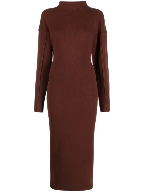 DESTREE Jadé exposed-seam midi dress Brown JADDRESS