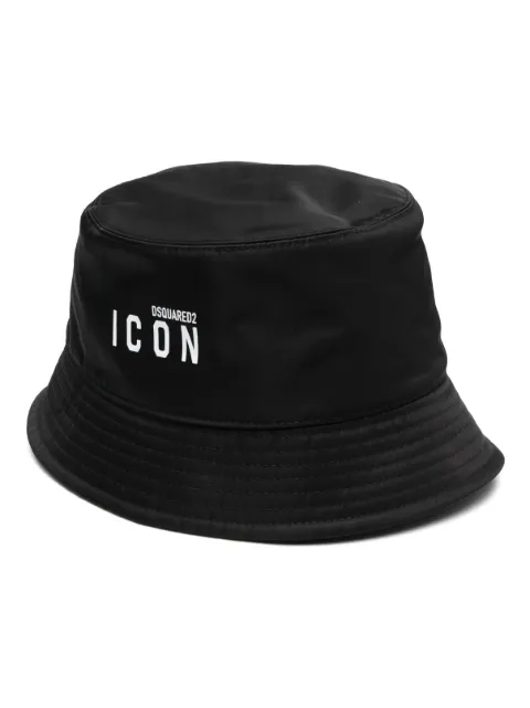 DSQUARED2 logo-print bucket hat Black HAM003111703199