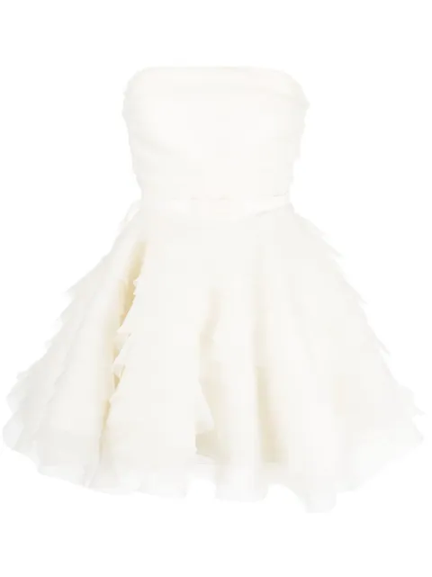 Ana Radu strapless organza minidress White 34962