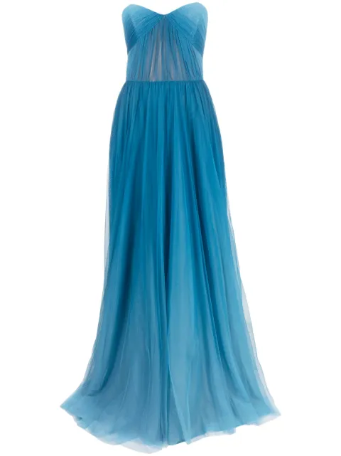 Ana Radu gradient-effect organza maxi dress Blue 31172