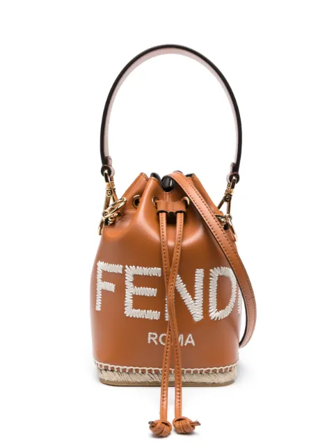 FENDI small Mon Tresor leather bucket bag Brown 8BS010ANWW