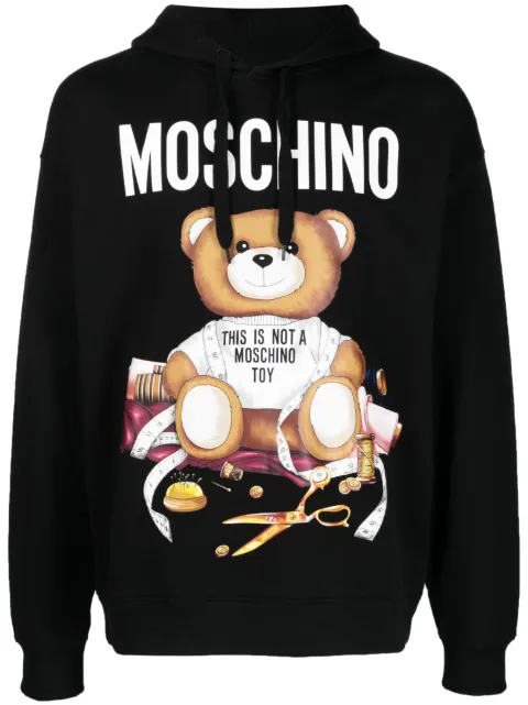 Moschino Teddy Bear organic cotton hoodie Black V17175228