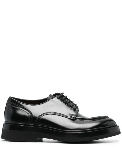 Santoni patent leather 40mm derby shoes Black MCAF18366JW6SNOV