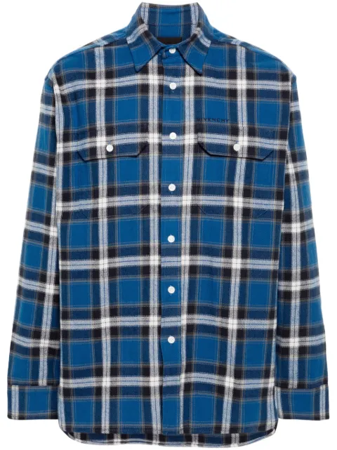 Givenchy check-print shirt Blue BM60Y414Z0