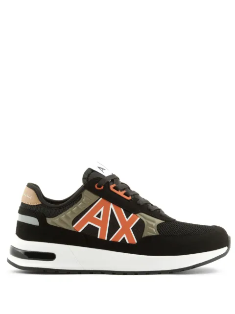 Armani Exchange logo-embellished suede sneakers Black XUX090XV276