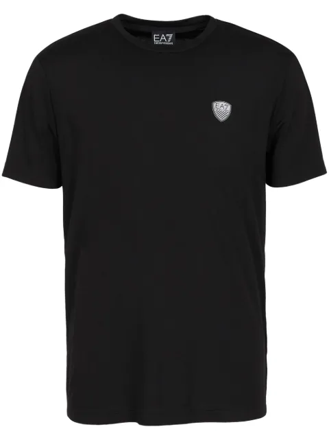 Ea7 Emporio Armani logo-patch crew-neck T-shirt Black 8NPT16PJRGZ