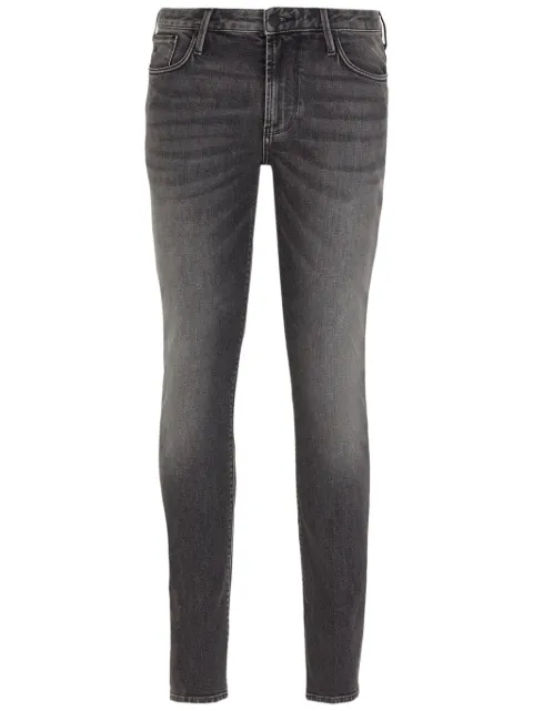 Emporio Armani J06 low-rise slim-fit jeans Black 6R1J061D05Z