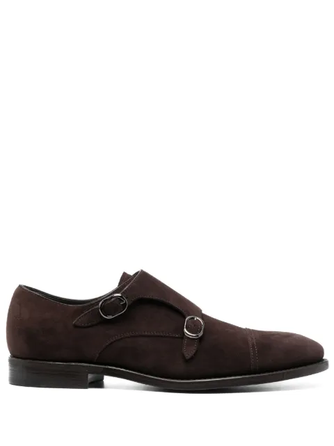 Henderson Baracco buckled suede monk shoes Brown 522010