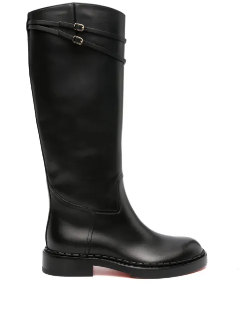 Santoni knee-length leather boots Black WSAL70569BJ2TLGAN01