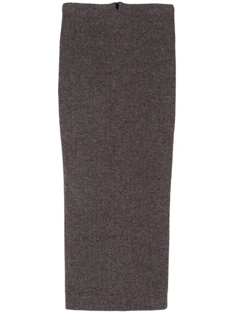 Romeo Gigli Pre-Owned 1990's mélange maxi skirt Brown ROGI380HL