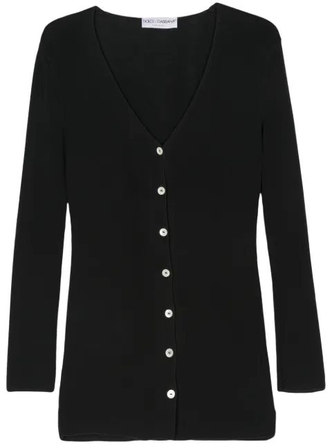 Dolce & Gabbana Pre-Owned 1990s ribbed-knit cardigan Black DOG250JO