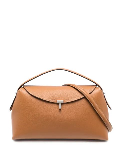 TOTEME T-Lock leather top handle bag Neutrals 234WLGBG427LE0030105