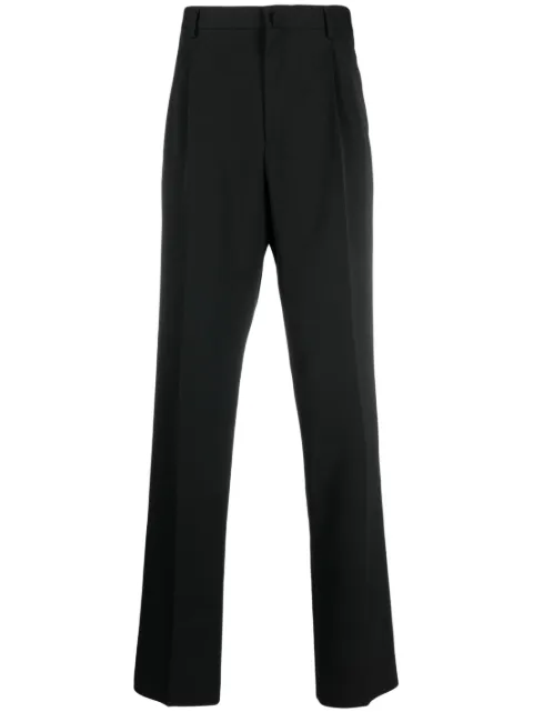 Lanvin straight-leg pleated wool trousers Black RMTR00035711A23