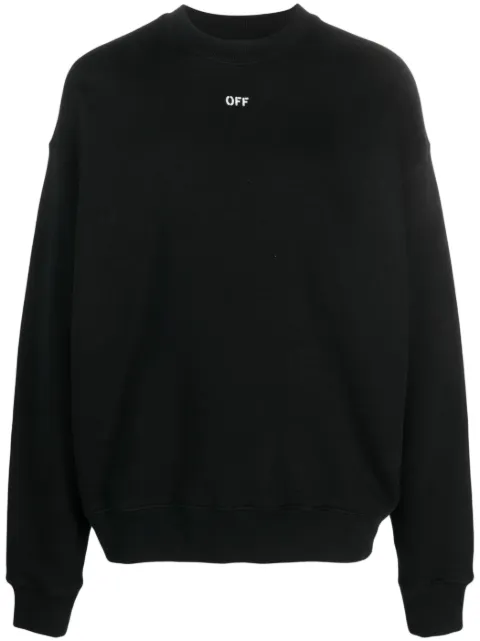 Off-White logo-print cotton T-shirt Black OMBA054F23FLE0011001