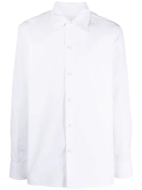Jil Sander pointed-collar organic-cotton shirt White J22DL0164J45002