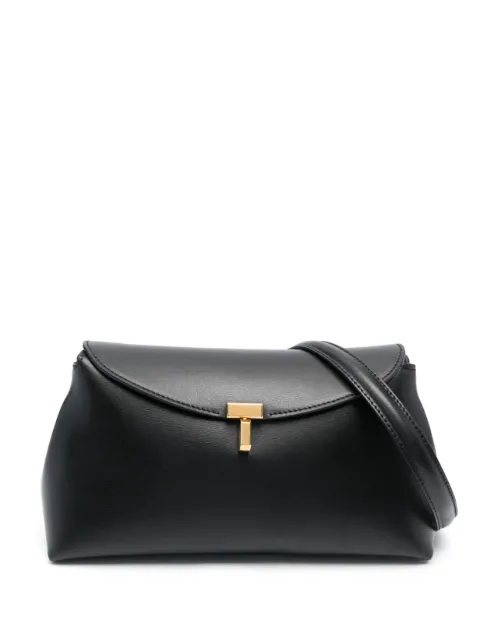 TOTEME T-Lock leather crossbody bag Black 234WLGBG419LE0025