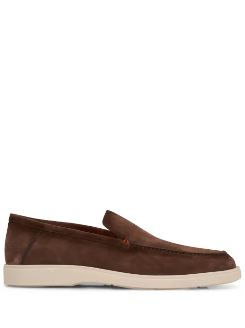 Santoni almond-toe suede loafers Brown BOTANISTAGEXS50