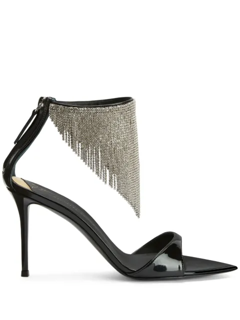 Giuseppe Zanotti Intriigo Crystal open-toe sandals Black E300033004
