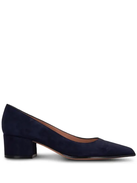 Gianvito Rossi Piper 50mm suede pumps Blue G2217145RICCAM