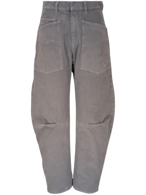 Nili Lotan high-waisted corduroy trousers Grey 10193W590GRY
