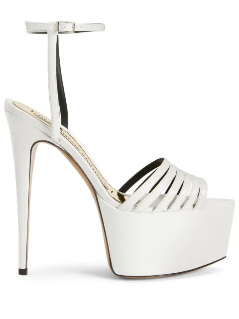 Alexandre Vauthier leather platform sandals White AVE3003002