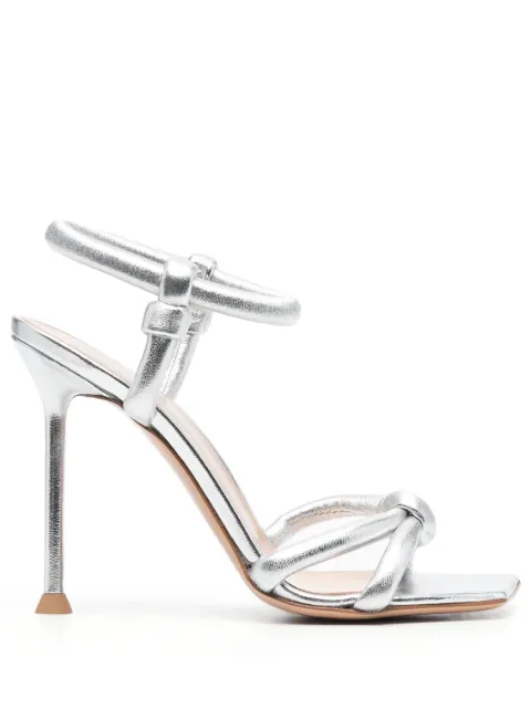 Gianvito Rossi Juno 110mm metallic sandals Grey G3230615RICNPS