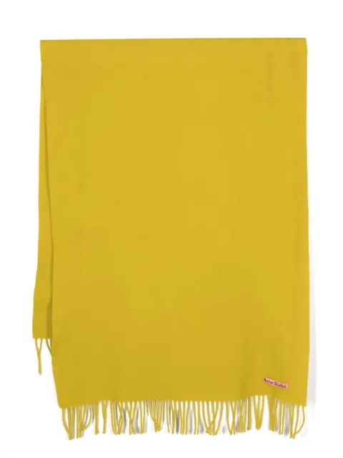 Acne Studios fringed-edge wool scarf Yellow CA0209