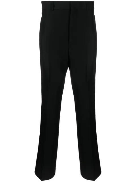 Palm Angels stripe-detail cotton tailored trousers Black PMCA128E23FAB0011003