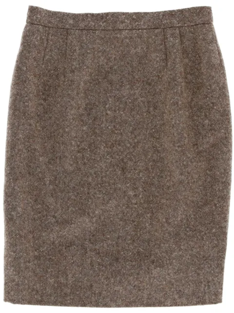 Valentino Garavani Pre-Owned 1980s mélange wool skirt Neutrals VAL250KL