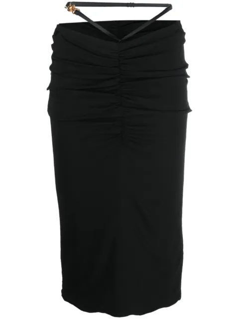 Versace Medusa georgette midi skirt Black 10059131A00523