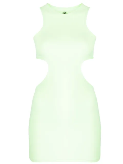 Reina Olga cut-out sleeveless minidress Green FLIDRESSSOLID
