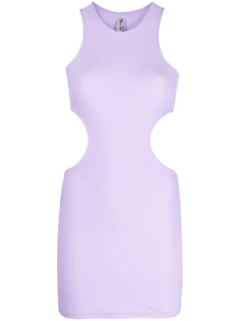 Reina Olga cut-out sleeveless minidress Purple FLIDRESSSOLID