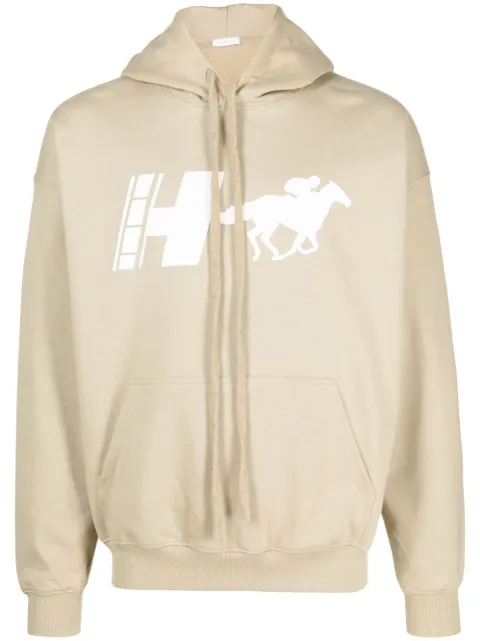 1989 STUDIO logo-print cotton hoodie Neutrals D0642COM